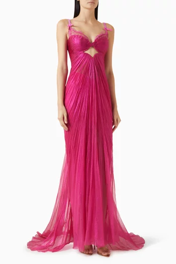 Quiana X Gown in Silk Mousseline