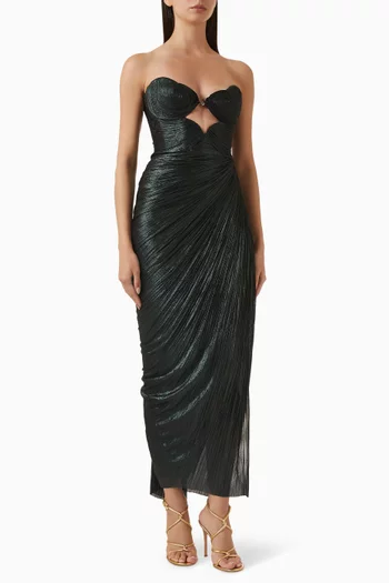 Amisha Lace-back Dress in Silk