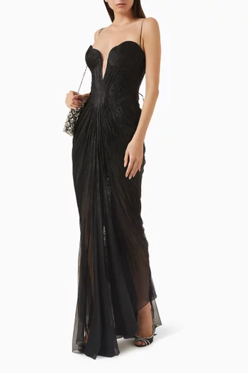 Cecilia Lace-back Dress in Silk