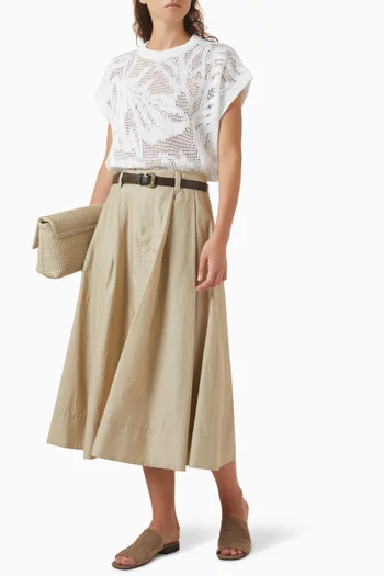 Sartorial Monili Skirt in Techno-cotton