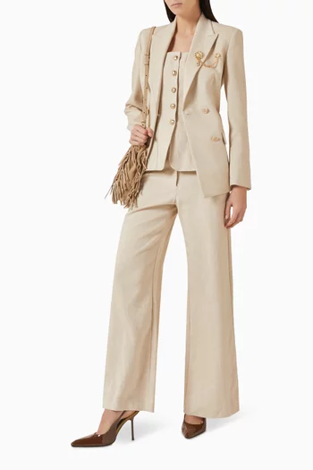 Wide-leg Suit Pants in Viscose Blend