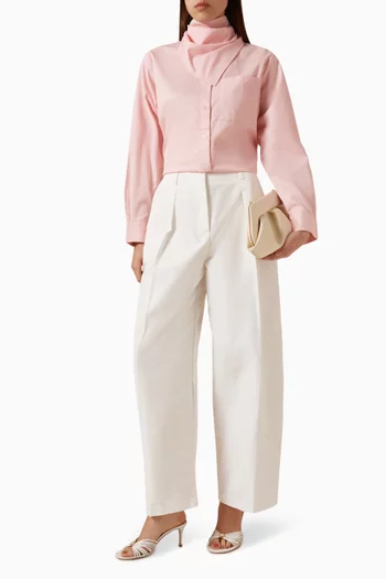 Cionea Removable Pocket Square Shirt