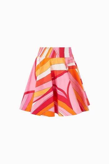 Abstract-print Skirt