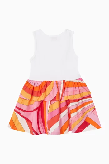 Abstract-print T-shirt Dress