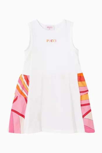 Abstract-print T-shirt Dress