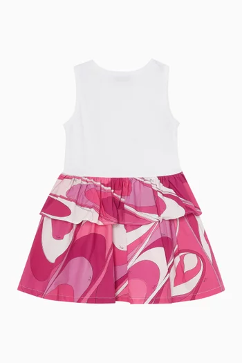 Abstract-print T-shirt Dress