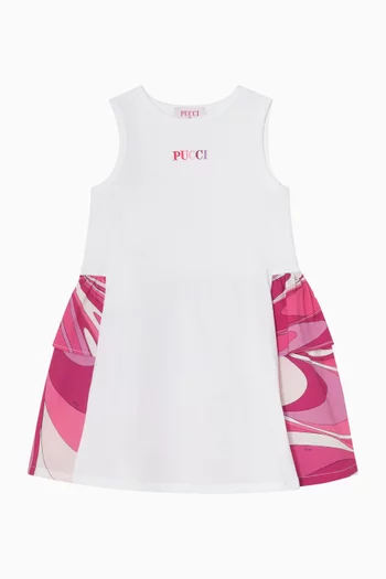 Abstract-print T-shirt Dress