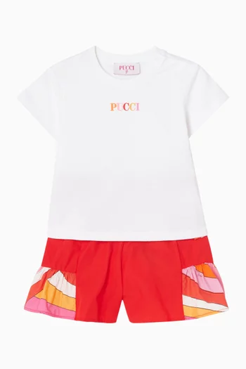 Abstract-print Shorts