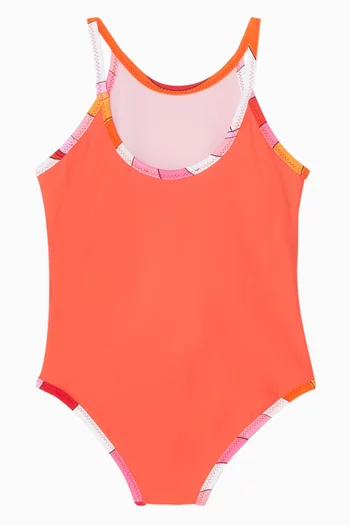Logo One-piece Swimsuit in Stretch Nylon