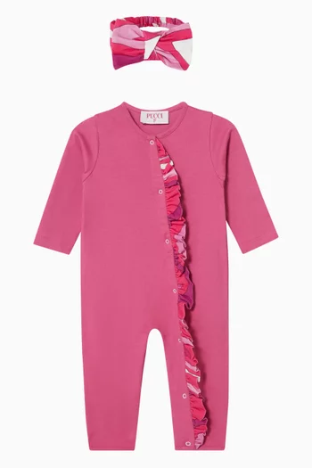 Ruffled Pyjama Set in Cotton