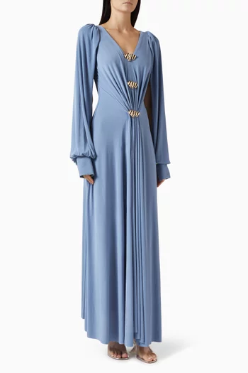 Marseille Draped Dress in Jersey