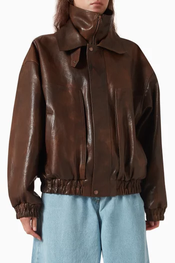 Blouson Jacket in Leather
