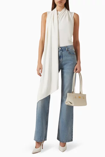 Lavalliere Scarf Top in Crepe-jersey