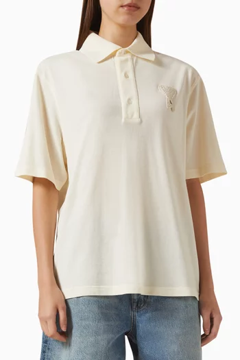 Ami De Coeur Polo T-shirt in Cotton-piqué