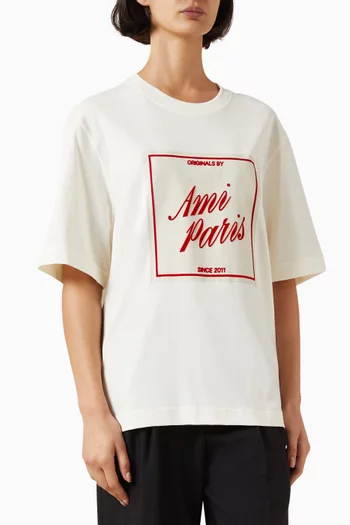 Signature-print T-shirt in Cotton