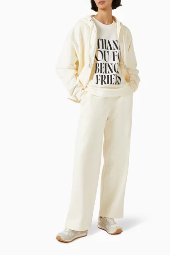 Embossed Logo Sweatpants in Cotton
