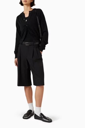 Pleated Bermuda Shorts