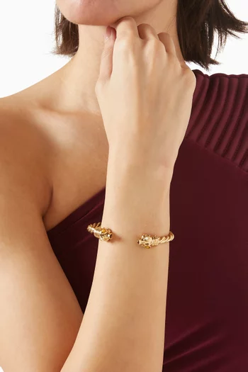Amarante Cuff Bracelet in Gold-plated Metal