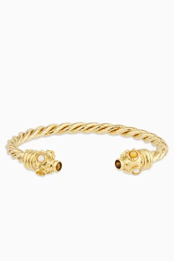 Amarante Cuff Bracelet in Gold-plated Metal