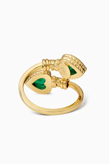 Duality Amore Ring in Gold-plated Metal