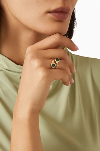 Duality Amore Ring in Gold-plated Metal