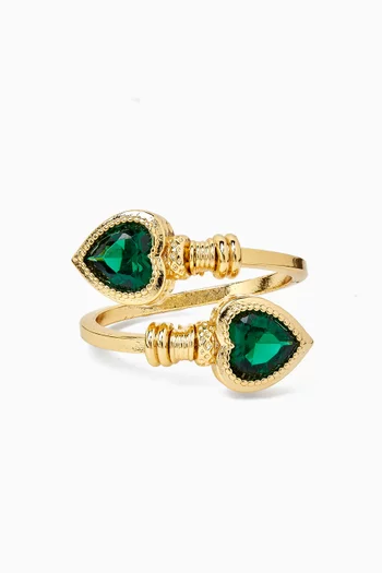 Duality Amore Ring in Gold-plated Metal