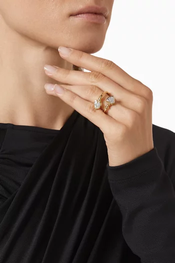 Duality Amore Ring in Gold-plated Metal