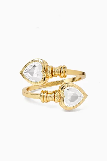 Duality Amore Ring in Gold-plated Metal