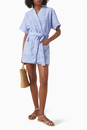 Toweling Mini Robe in Organic-cotton