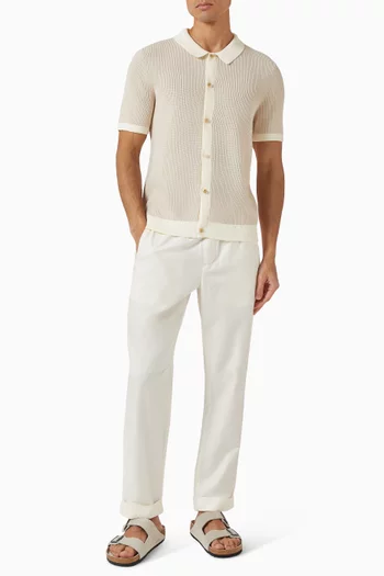 Stretch Cuff Sweatpants in Cotton-linen