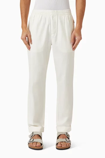Stretch Cuff Sweatpants in Cotton-linen