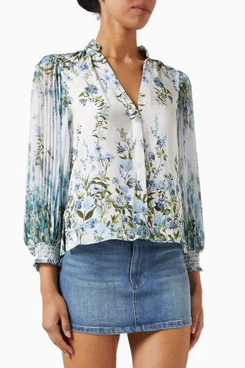 Ilan Pleated Top in Viscose