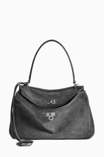 Small Rodeo Handbag in Waxed Suede Calfskin