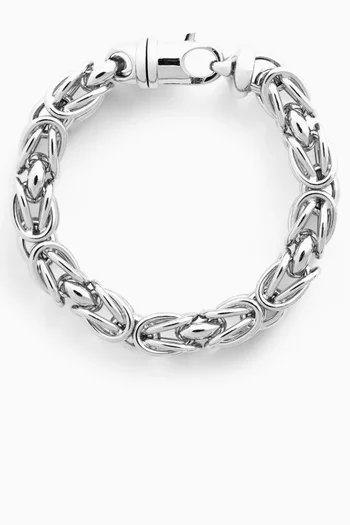 Byzantine Bracelet in Rhodium-plated Brass