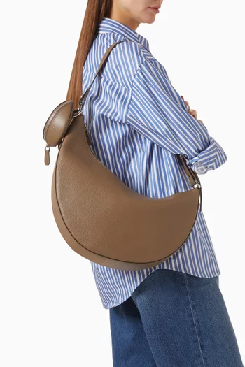 Large Duo Bag in Pebbled Leather