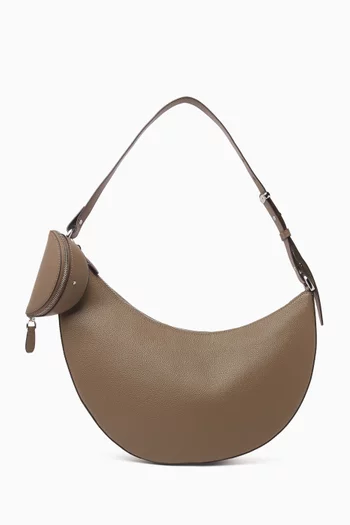 Large Duo Bag in Pebbled Leather