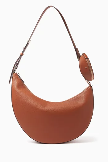Large Duo Bag in Pebbled Leather