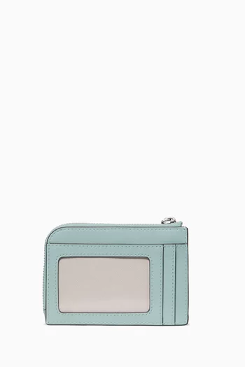 Mini Zip Card Case in Leather