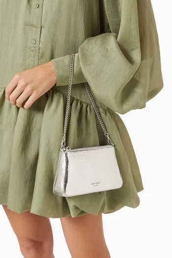 Grace Pochette Bag in Metallic Leather