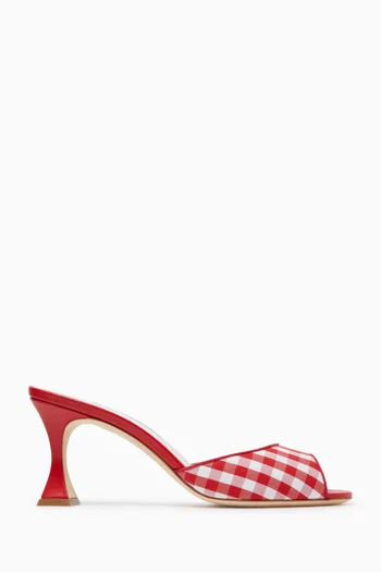 Jadara 70 Mule Sandals in Cotton & Leather