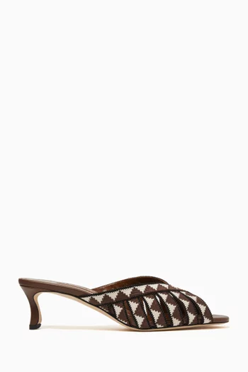 Trofesamu 50 Mule Sandals in Wool & Leather