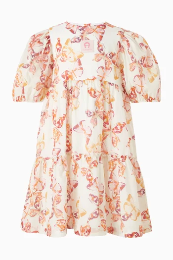 Butterfly-print Dress in Cotton