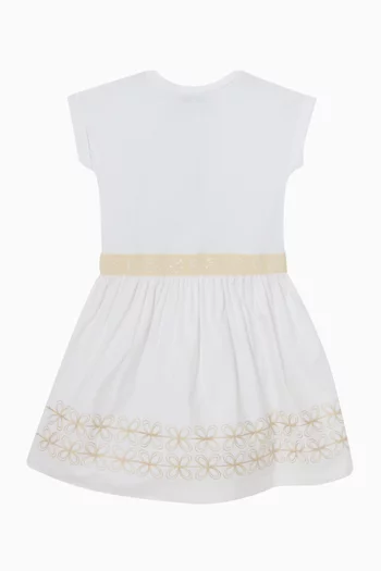 Flower Border Logo Dress
