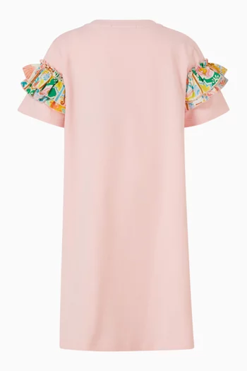 Shell-print T-shirt Dress in Cotton-jersey