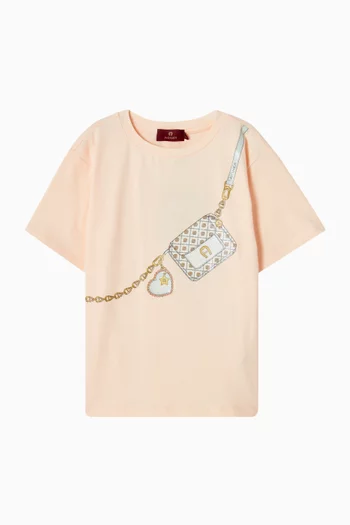 Chain Wallet Print T-shirt in Cotton