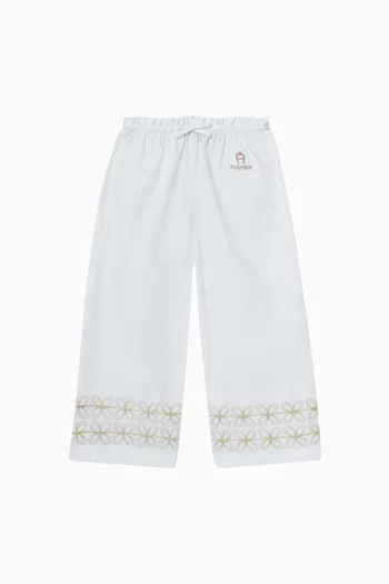Floral Embroidered Pants