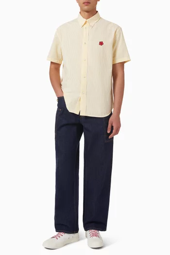 Boke Flower Shirt in Cotton Seersucker