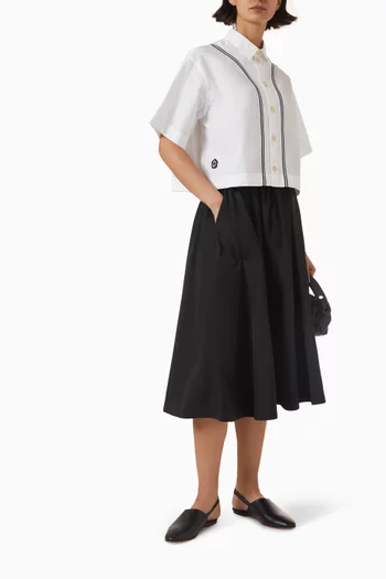 Boke Flower 2.0 Baseball Shirt in Cotton Poplin