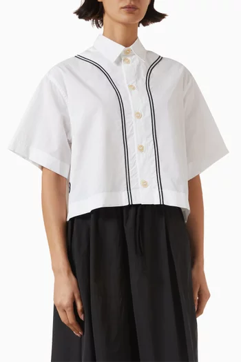 Boke Flower 2.0 Baseball Shirt in Cotton Poplin