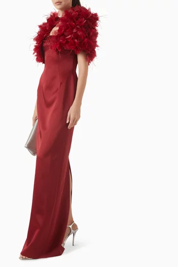 Ruffled Feather Gown